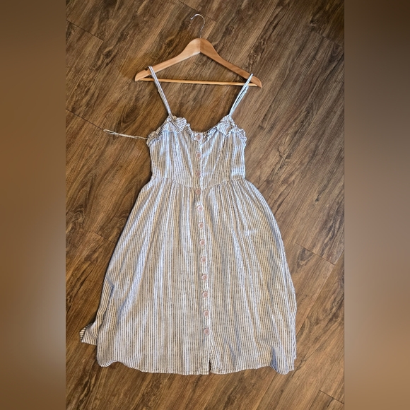Striped Button-Down Sundress - Picture 1 of 6